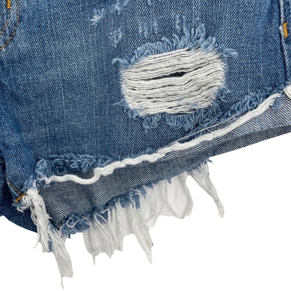 Urban Outfitters x BDG Cutoffs Distressed Blue Denim Jean Shorts Mid Rise | 26 - Picture 7 of 8